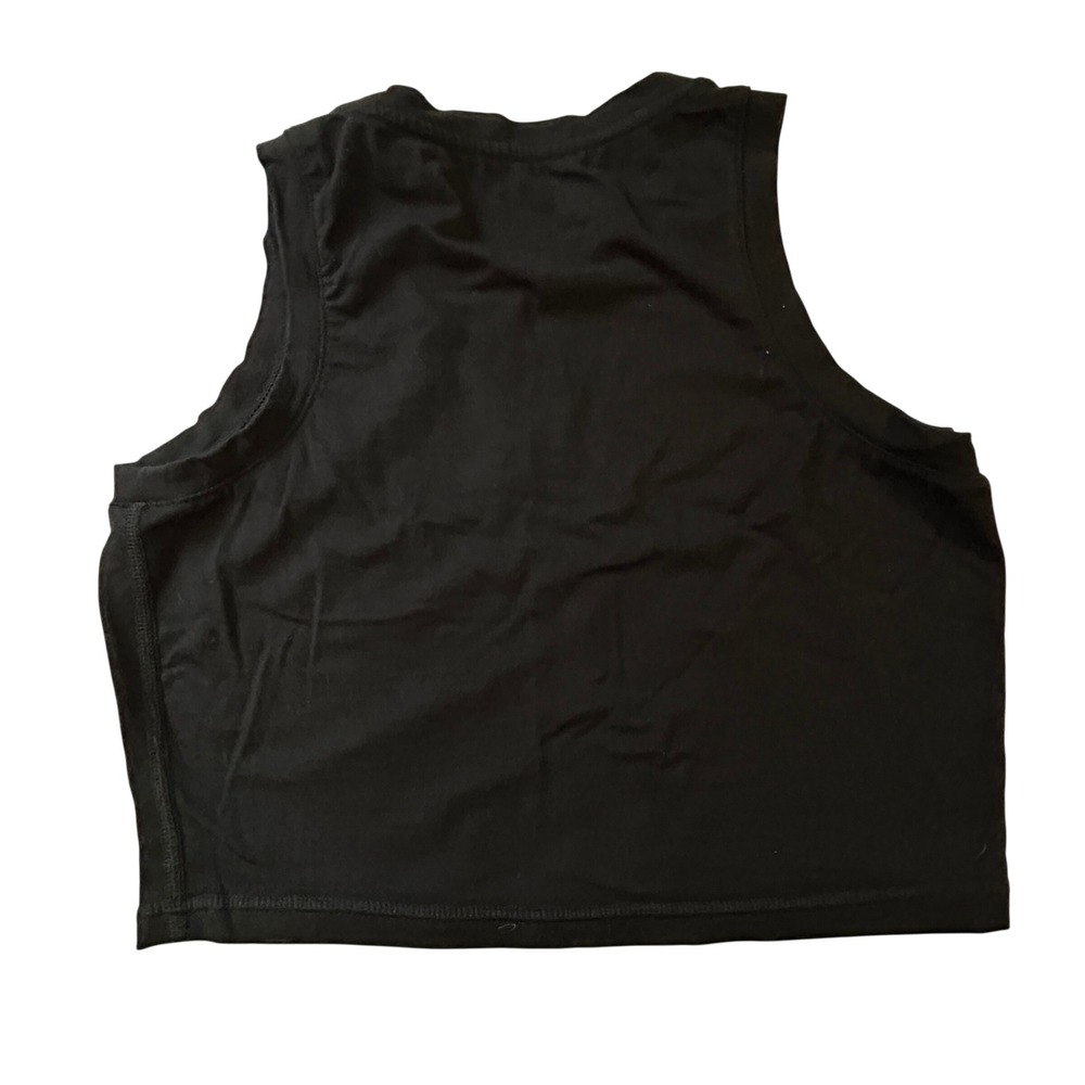 Woolly Clothing Merino Wool Tank Top XS Black Cropped Activewear Base Layer - Picture 2 of 5